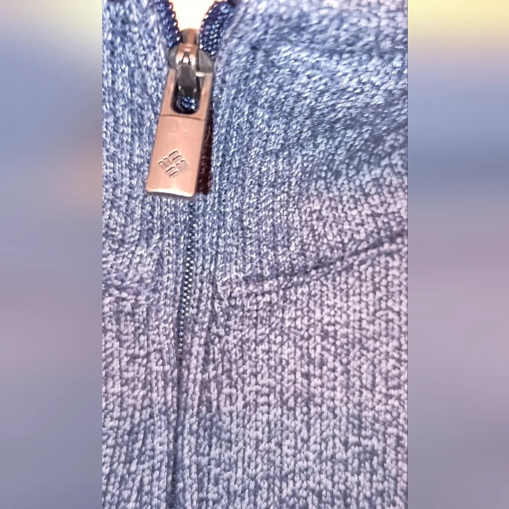 Columbia men's navy Gray 1/4 Zip Pullover Jacket Size XXL